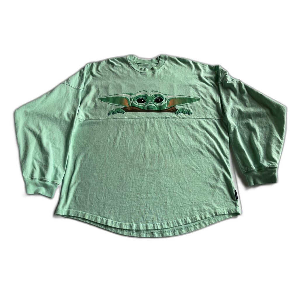 Disney Parks Star Wars The Mandalorian Baby Yoda Spirit Jersey Pullover Large